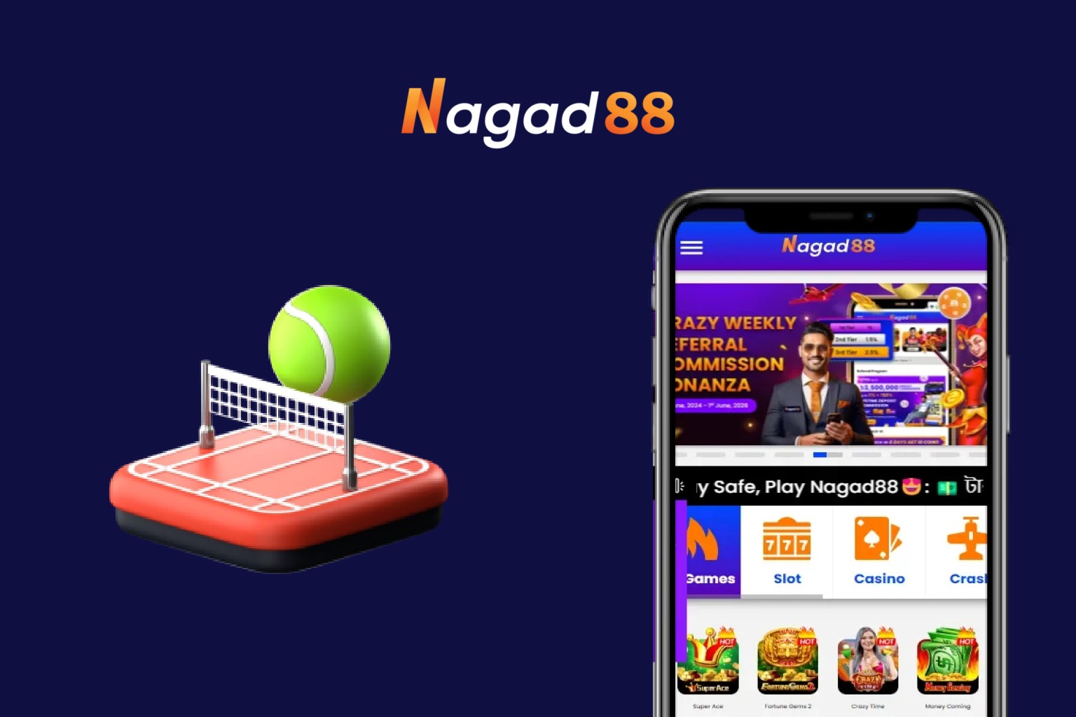 Live Tennis Betting at nagad88